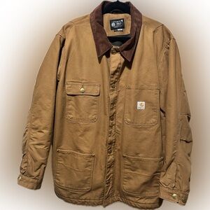 Carhartt Duck Loose Fit Chore Coat Brown XL